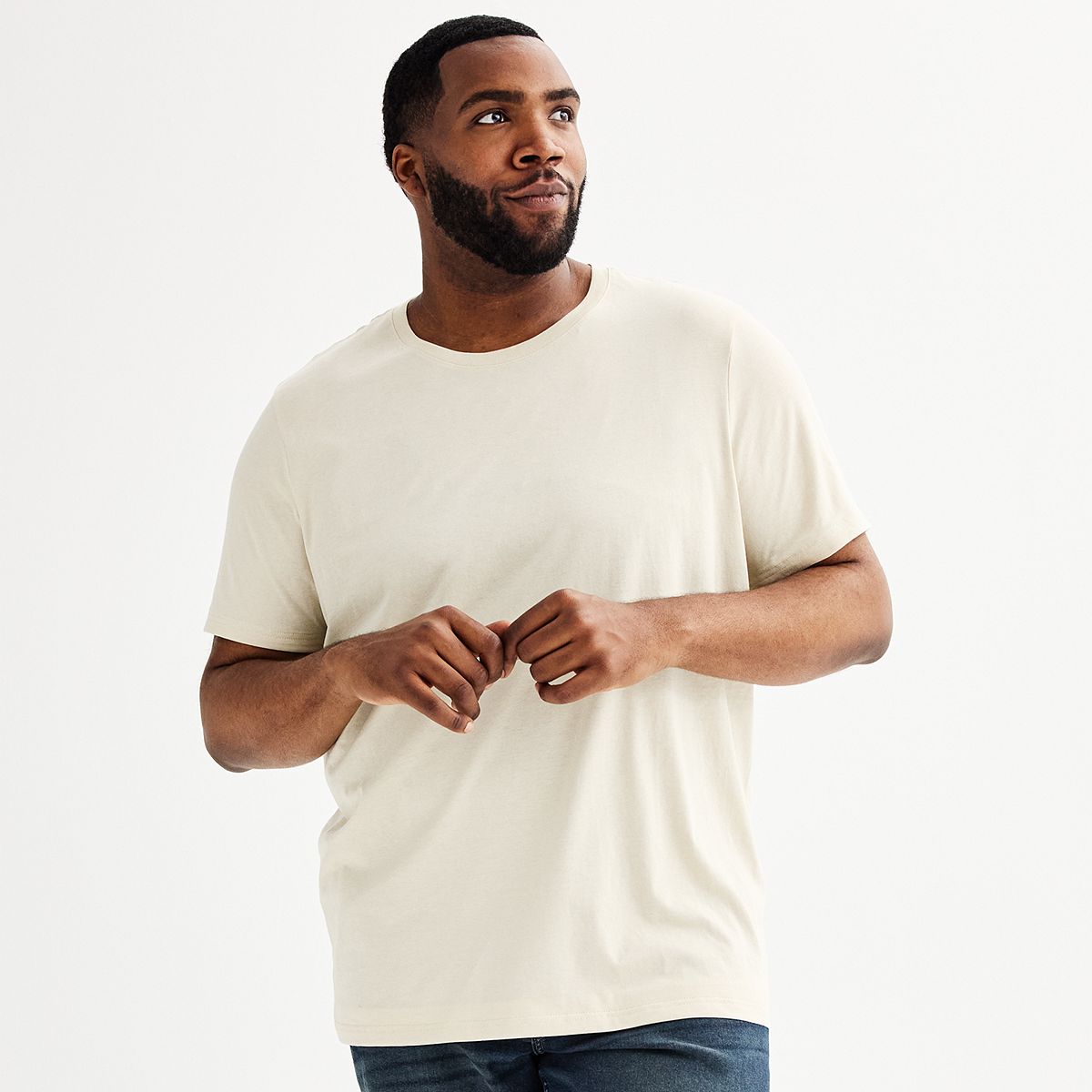 Men's Big & Tall Supersoft Crewneck T-Shirt - Graceful Beige