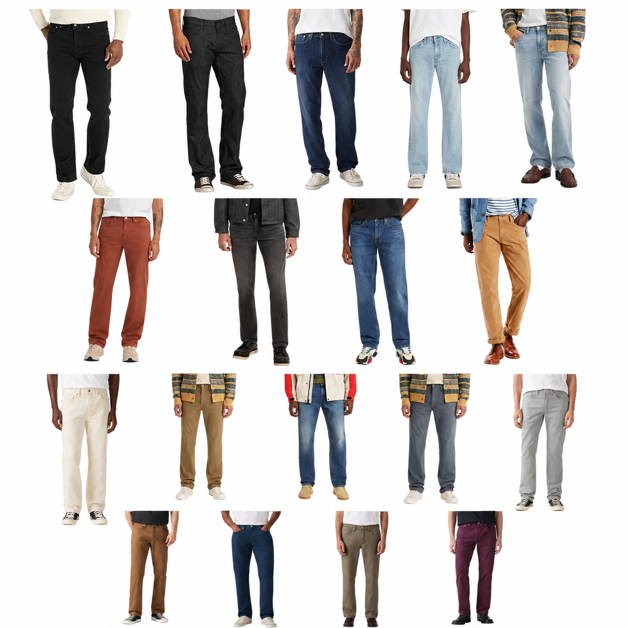 🔥 Men's Straight Fit Cut Jeans