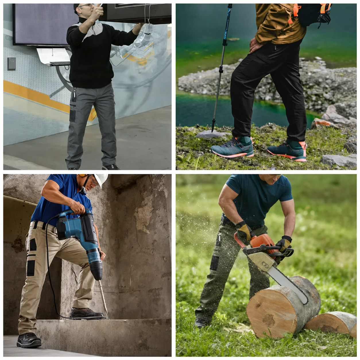 8-Pack(All colors) Men's 8-Pack Unisex 10-Pocket Heavy Duty zipper waterproof tactical Work Pants