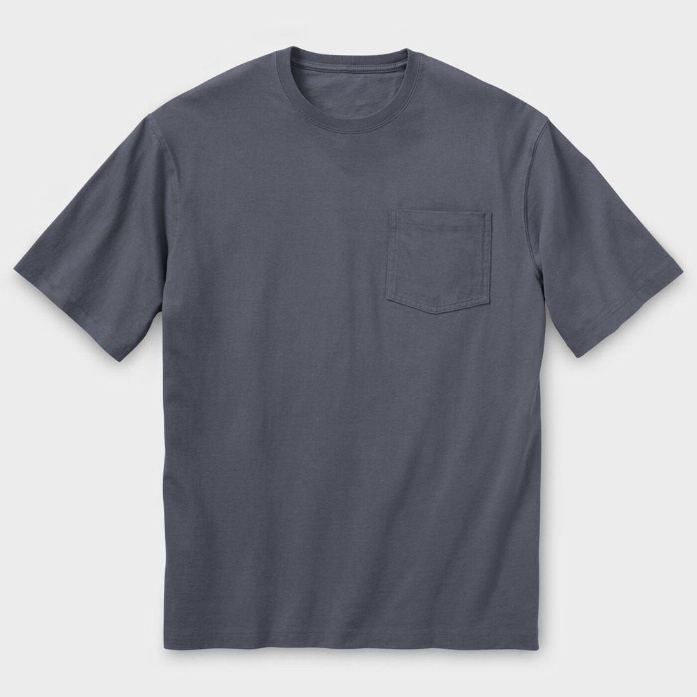 Steel Blue extra-length relaxed-fit short sleeve pocket crew T-shirt
