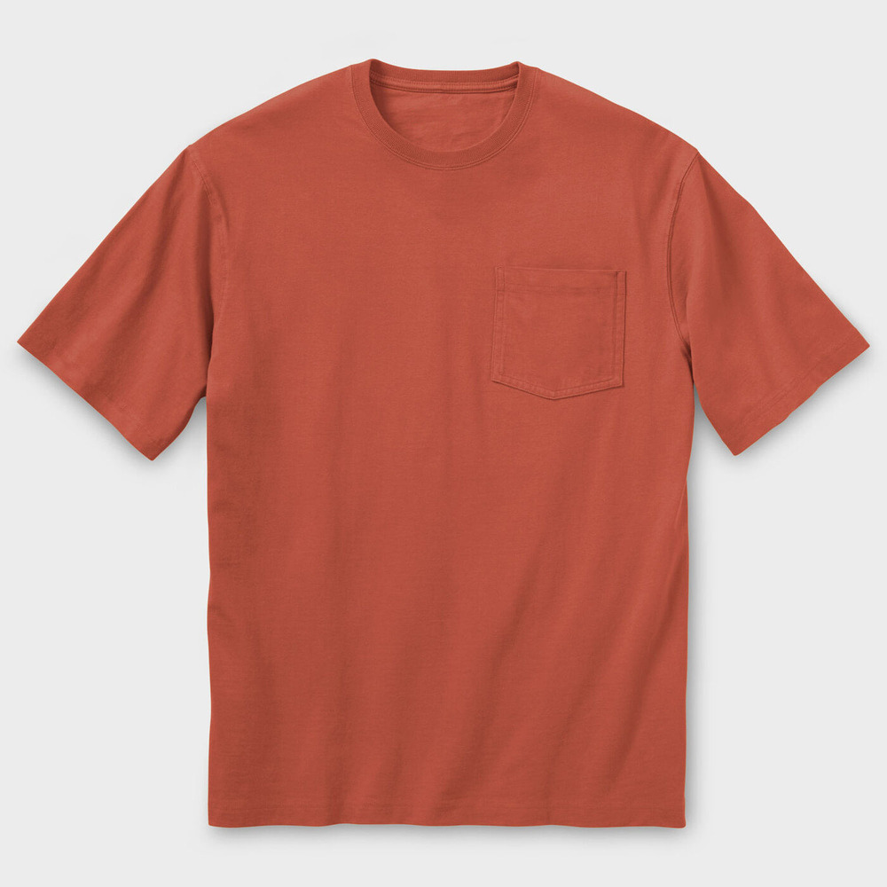 Brickyard extra-length relaxed-fit short sleeve pocket crew T-shirt