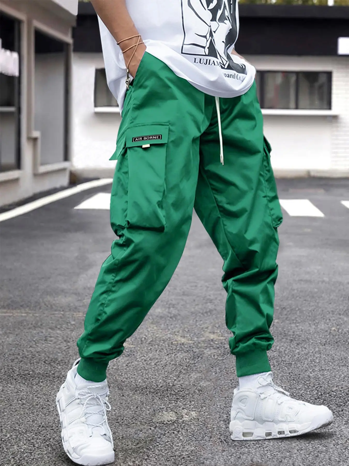 Men's Cargo Pants with Drawstring Waist - Summer Ready