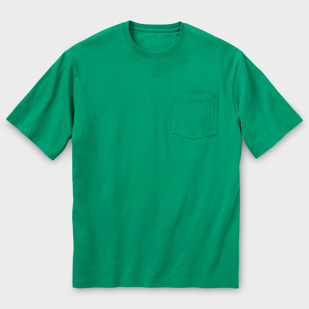 Royal Emerald extra-length relaxed-fit short sleeve pocket crew T-shirt