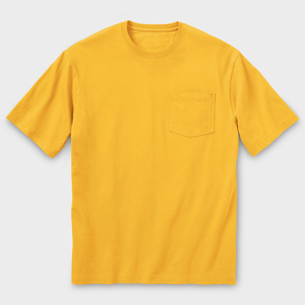Autumn Oak extra-length relaxed-fit short sleeve pocket crew T-shirt