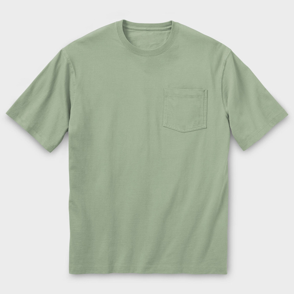 Vintage Thyme extra-length relaxed-fit short sleeve pocket crew T-shirt