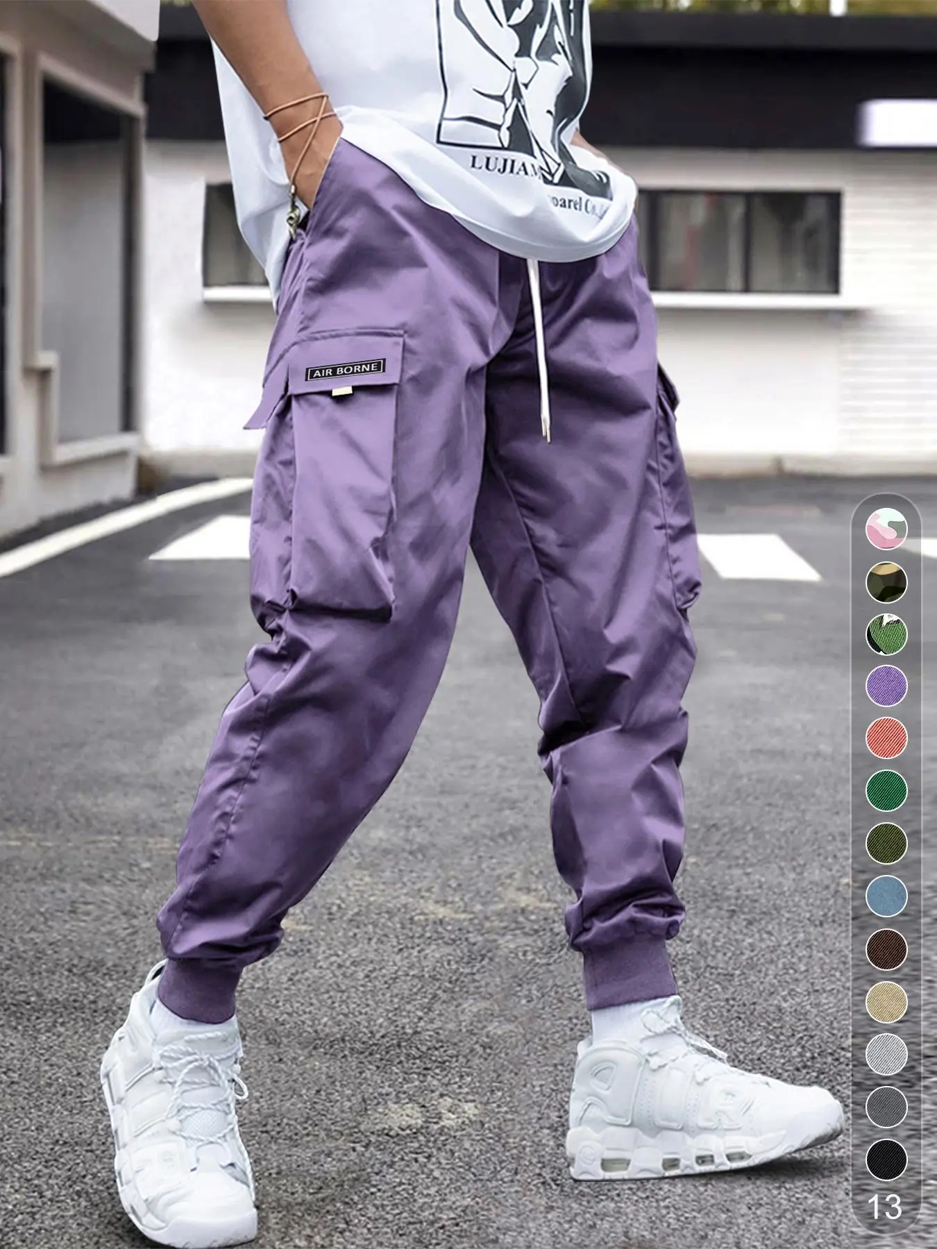 Men's Cargo Pants with Drawstring Waist - Summer Ready