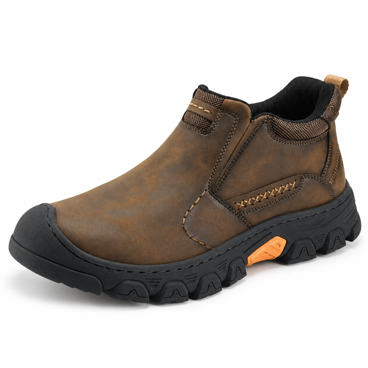 ⏰Dernier jour ! 45 % de réduction sur les chaussures de marche d'extérieur à enfiler en cuir véritable Modenoro pour hommes