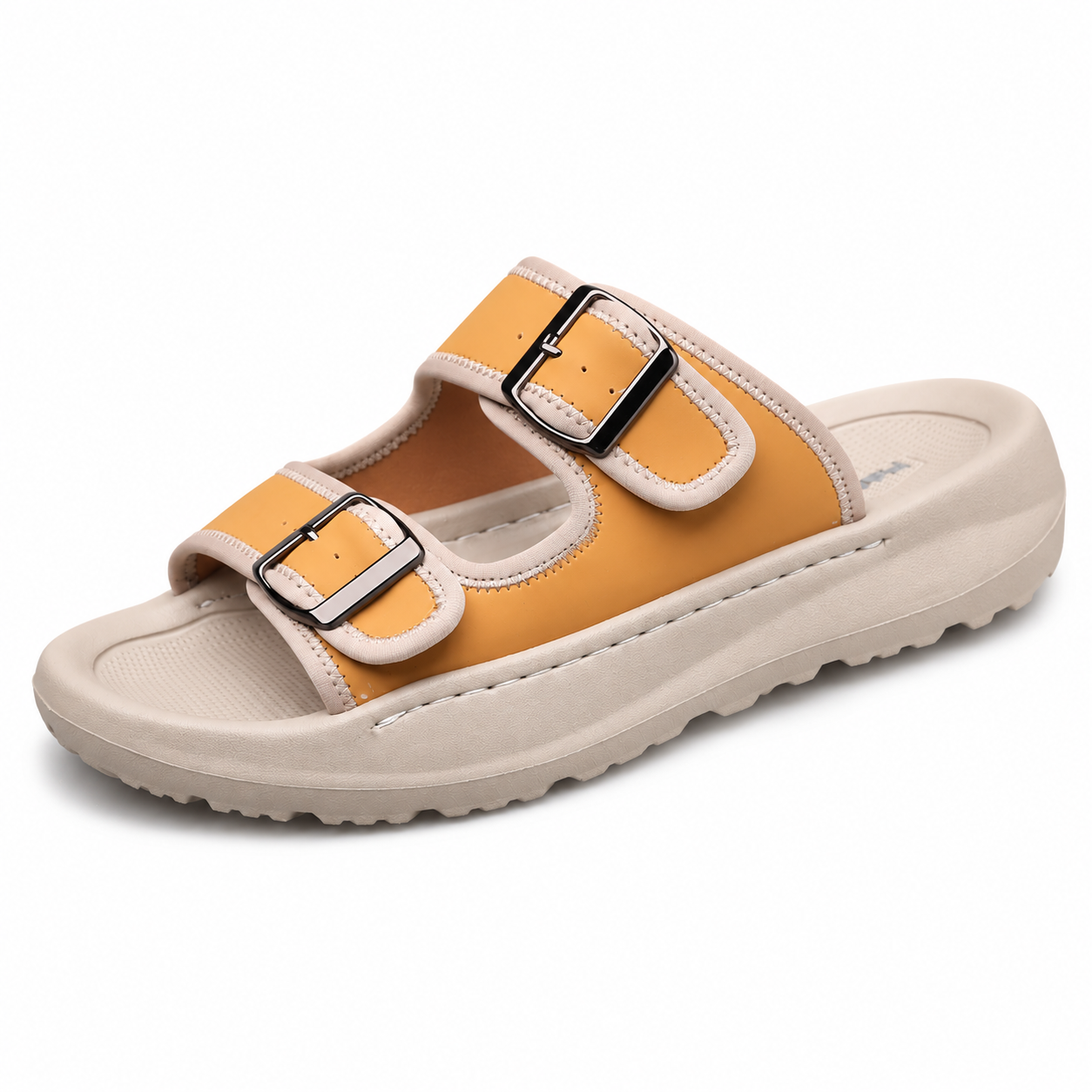 Claquettes de plage pour hommes en cuir de veau