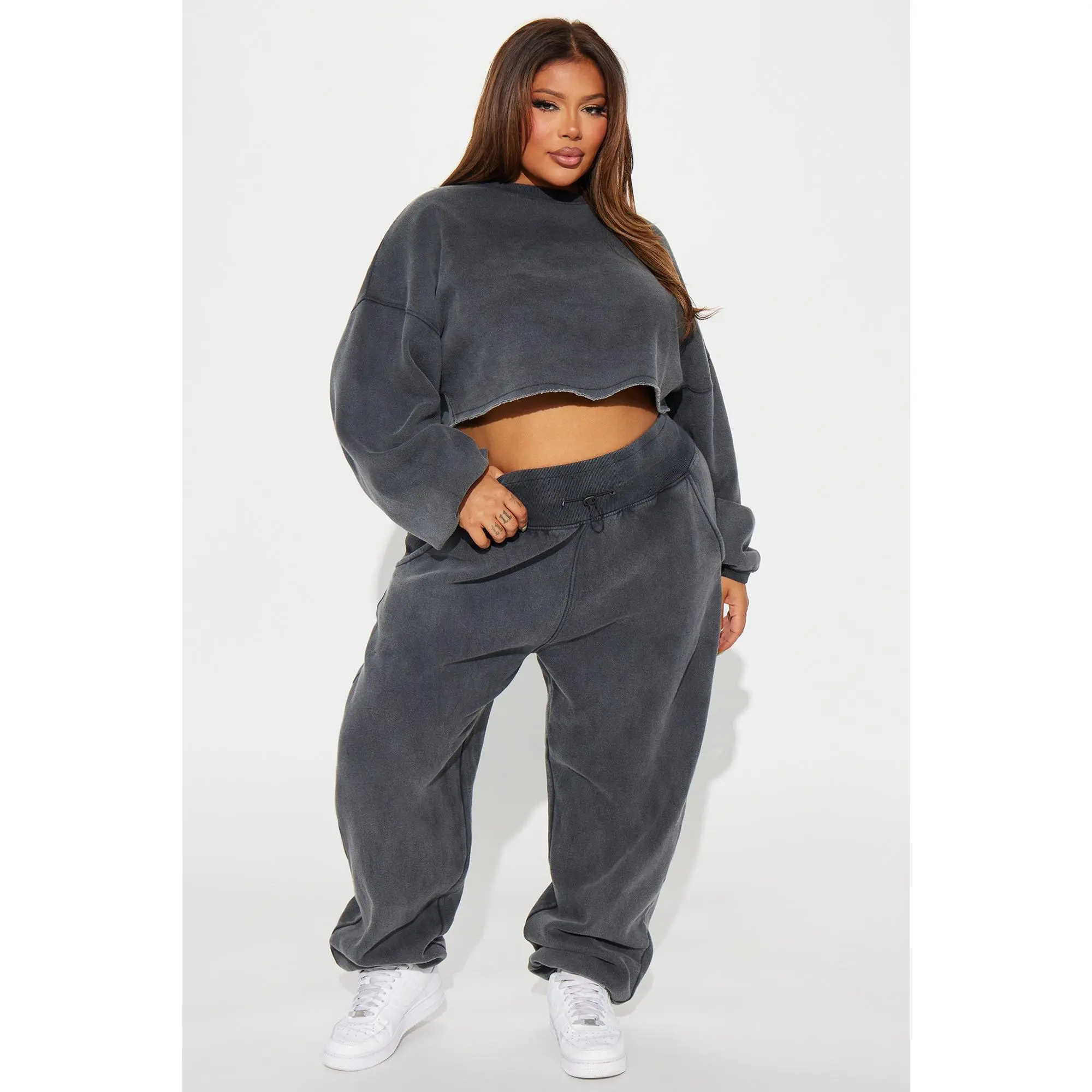 Women's Cozy Fleece Crewneck & Jogger Set