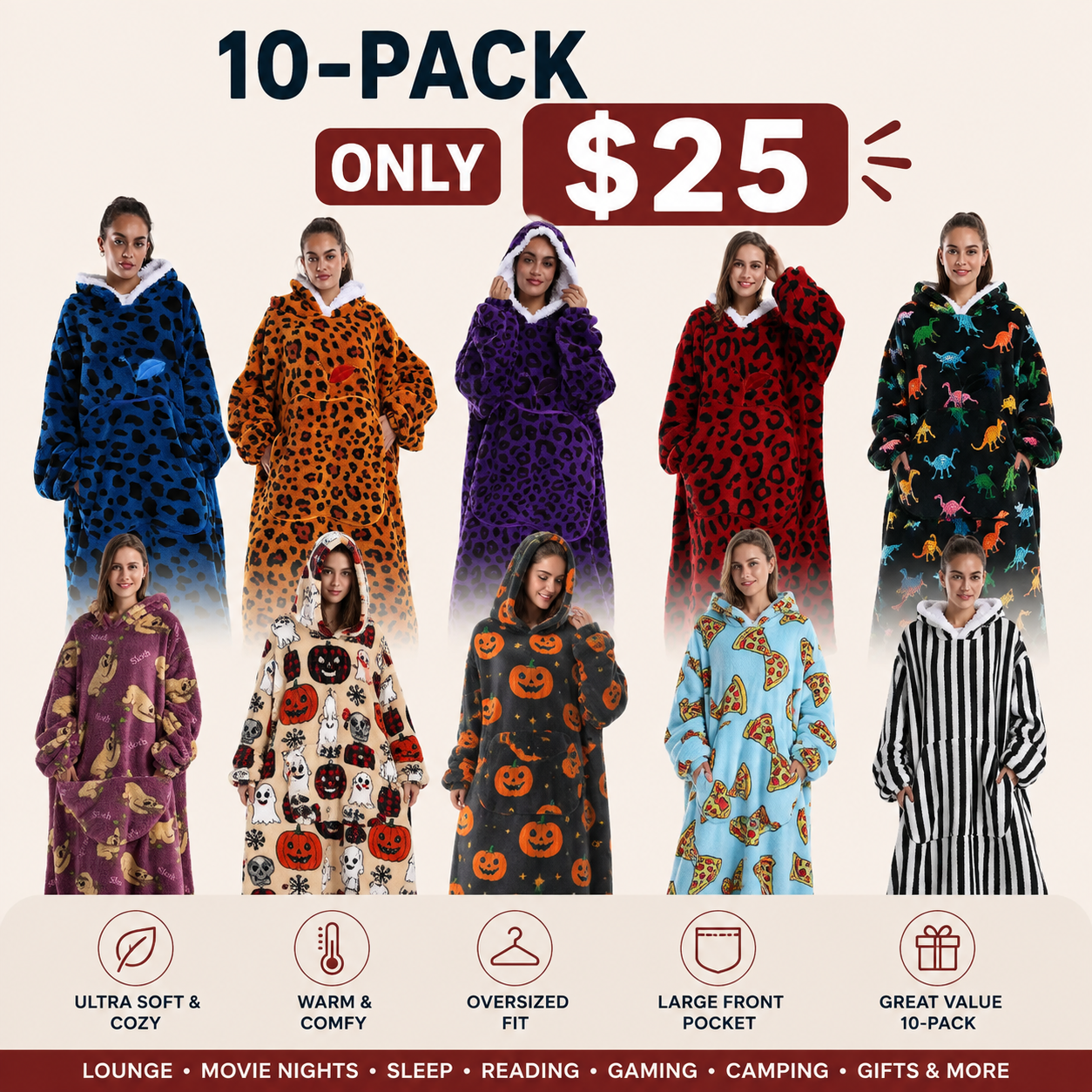 CozyCloud Oversized Wearable Blanket Hoodie