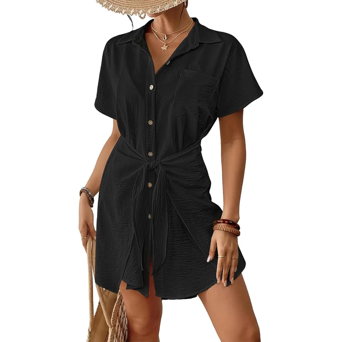 Women's Breezy Tie-Front Swimsuit Cover-Up