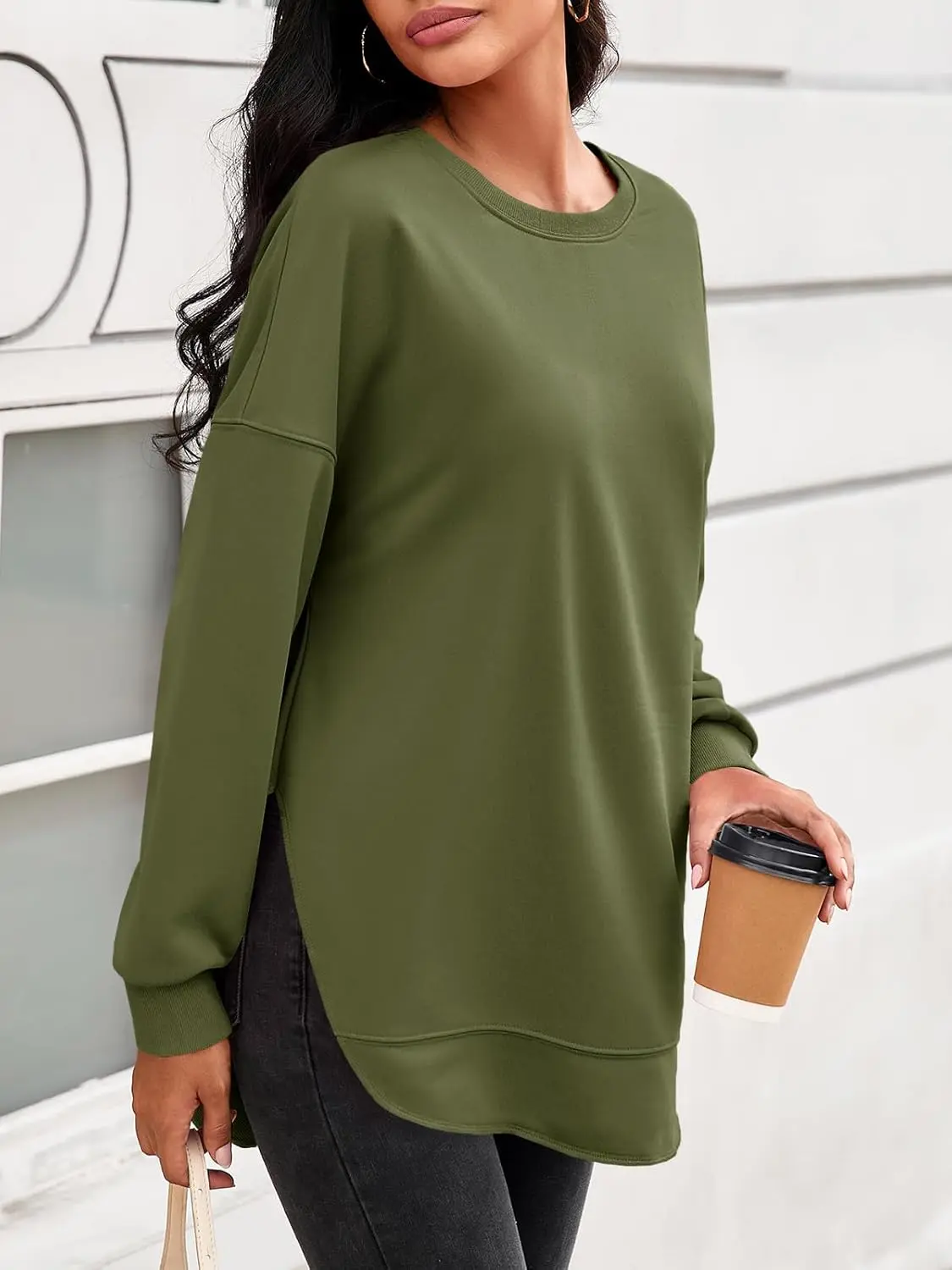 Women's Soft Oversized Sporty Sweatshirt