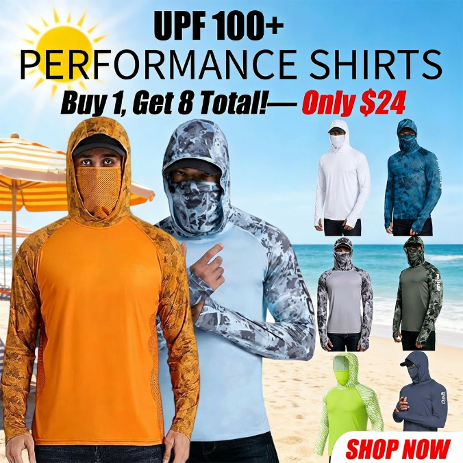 Men’s UPF 100 Sun Protection Hoodie with UV Detection