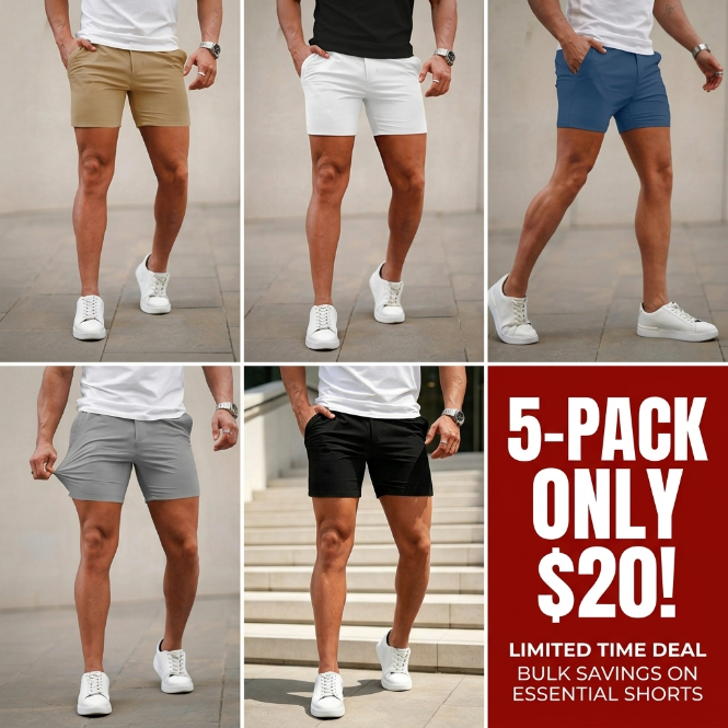Men's 5-Inch Stretch Slim-Fit Chino Shorts