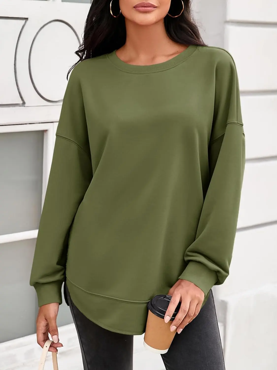 Women's Soft Oversized Sporty Sweatshirt