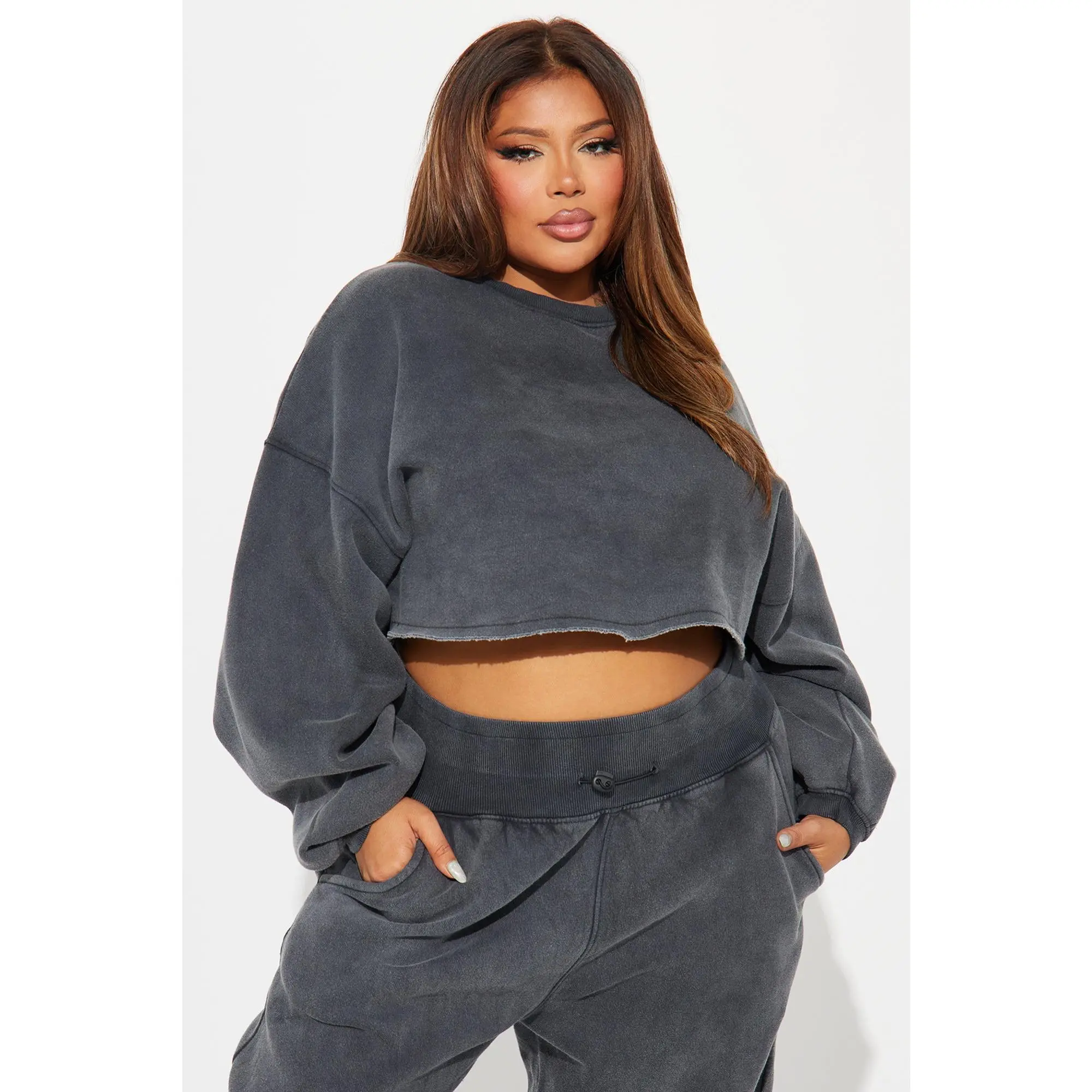 Women's Cozy Fleece Crewneck & Jogger Set