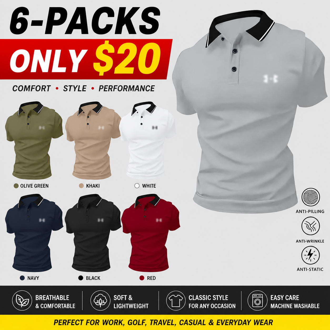 Men's Classic Performance Polo Shirt
