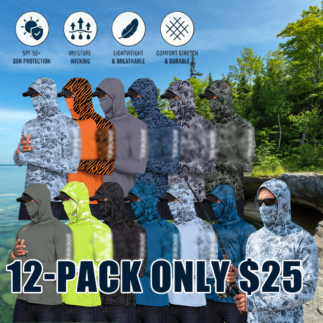 ☀️ Men's UPF 100+ Sun Protection Hoodie with Face Cover