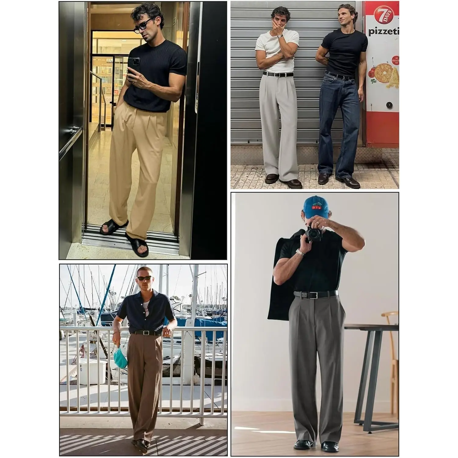 Men's Relaxed Wide-Leg Dress Pants