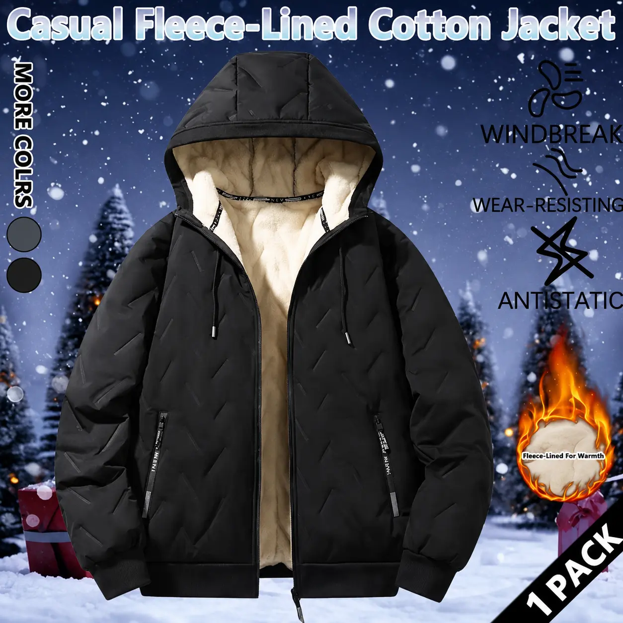 Men's WeatherShield Hooded Winter Jacket