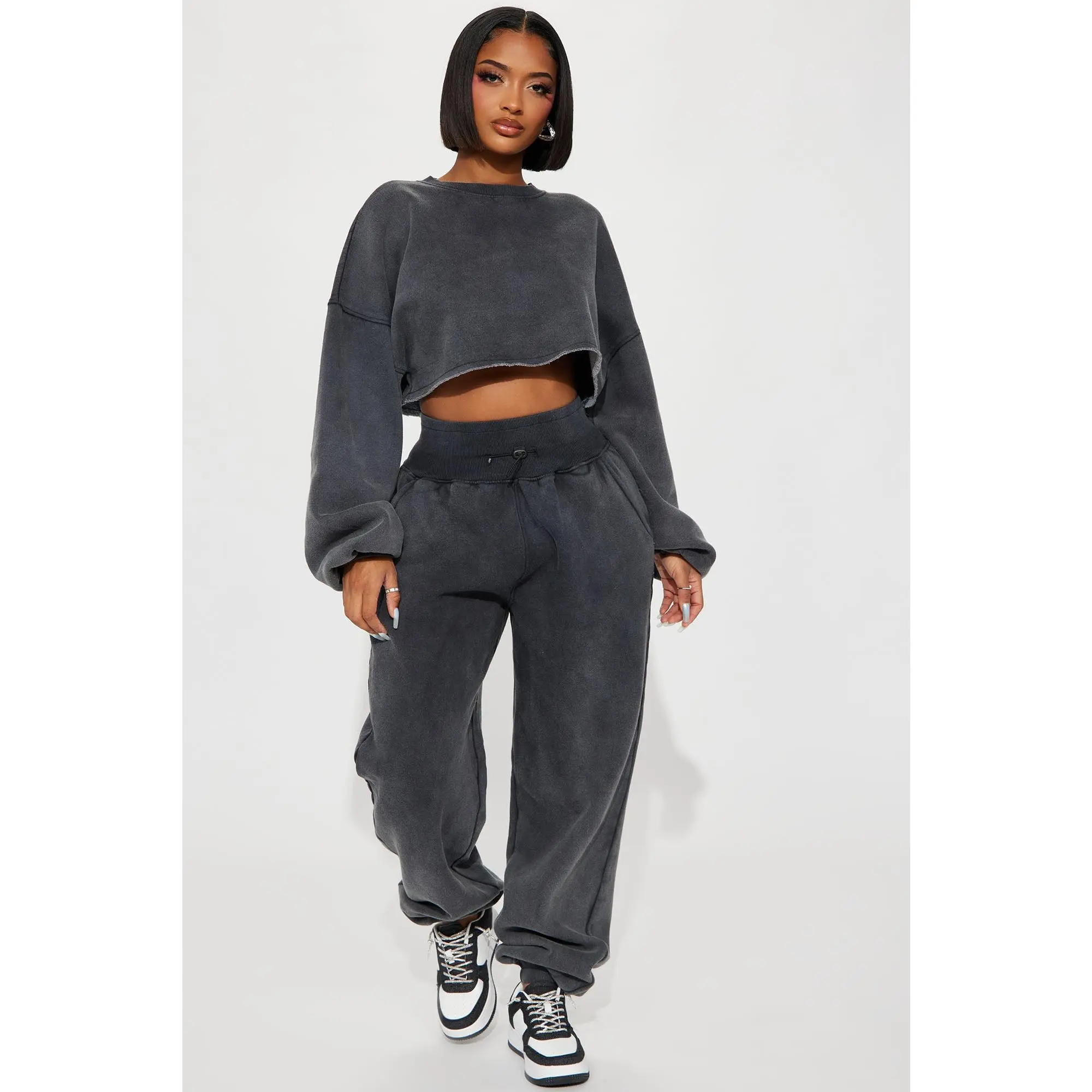 Women's Cozy Fleece Crewneck & Jogger Set