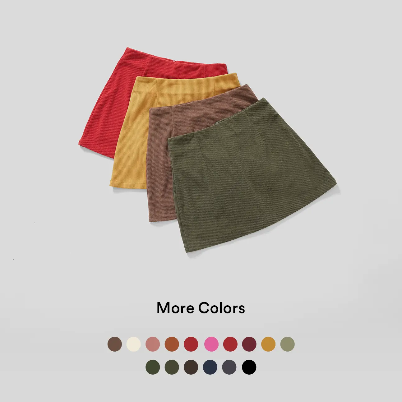 【Creator&lsquo;s Pick】Halara High Waisted Invisible Zipper 2-in-1 Mini A-line Corduroy Casual Skirt #BackToSchool