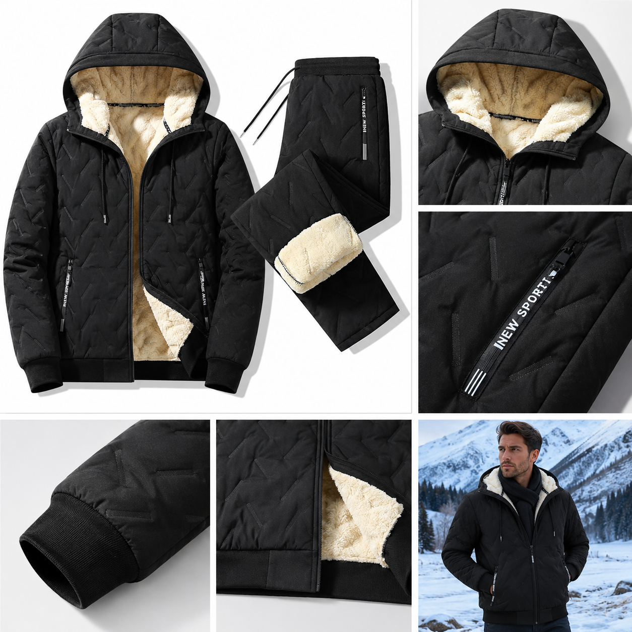 Men's WeatherShield Hooded Winter Jacket