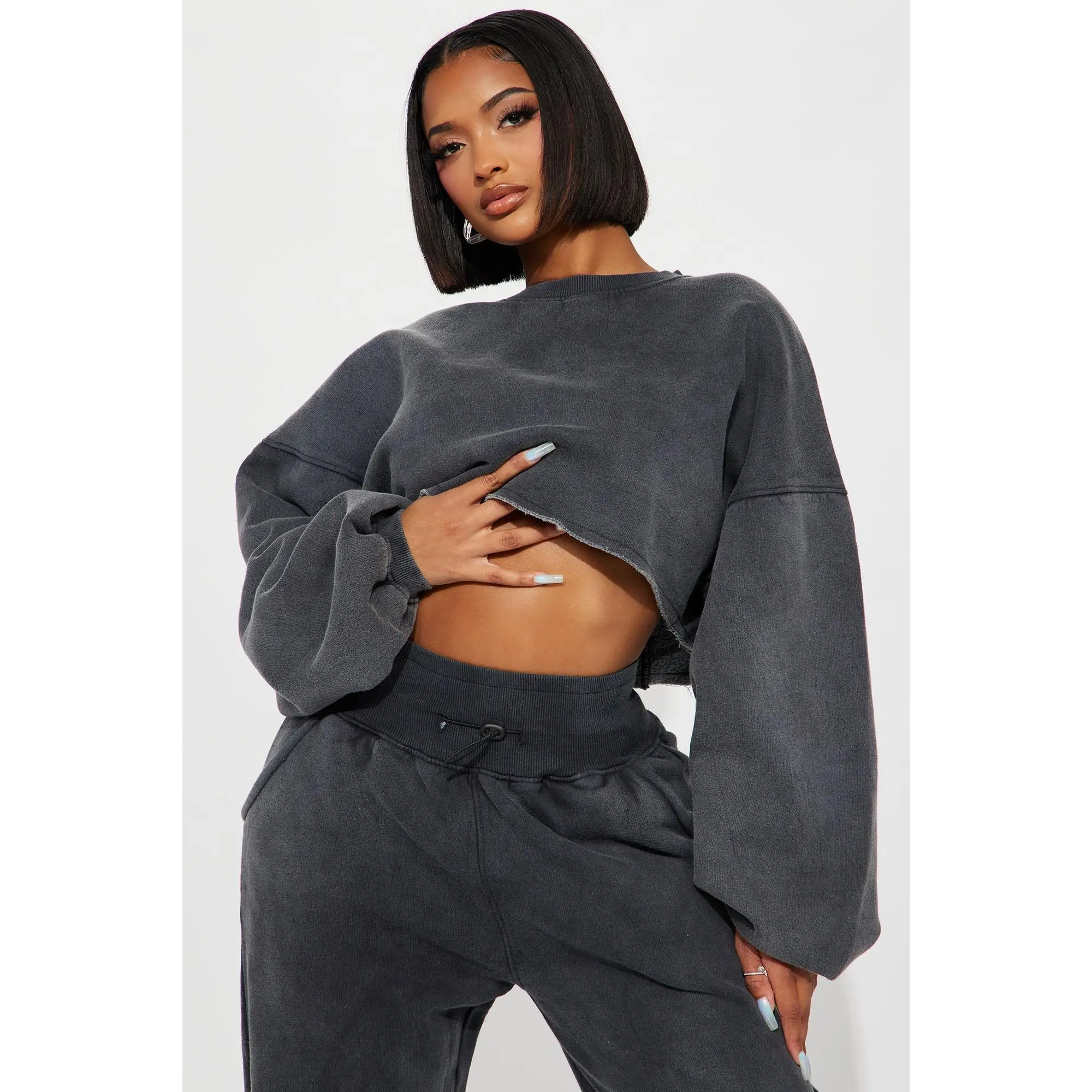 Women's Cozy Fleece Crewneck & Jogger Set