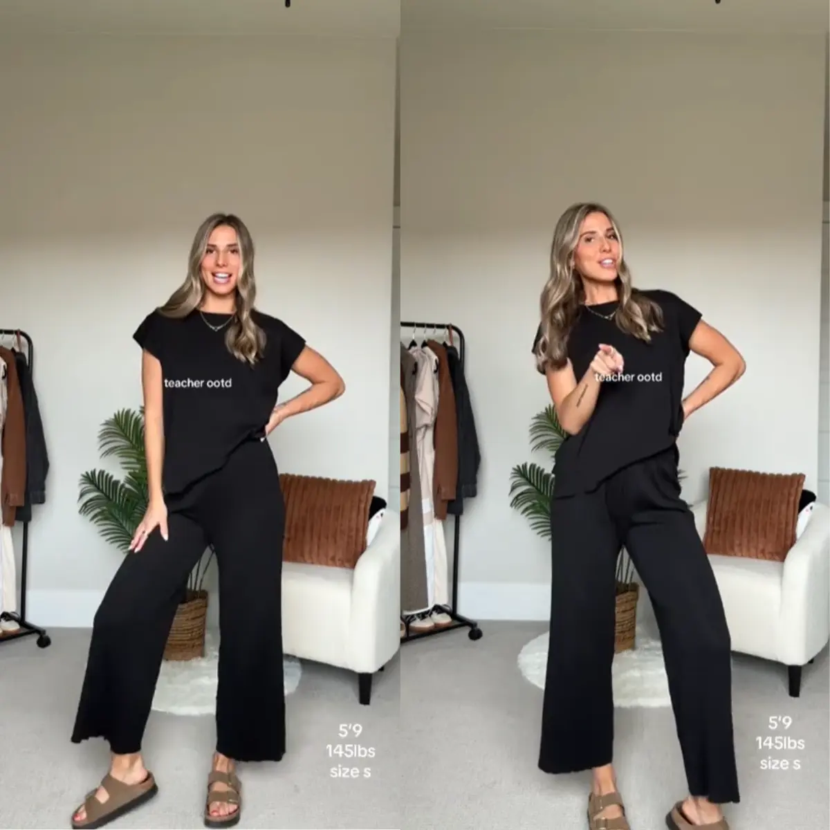 Women's Effortless Knit Wide-Leg 2-Piece Set