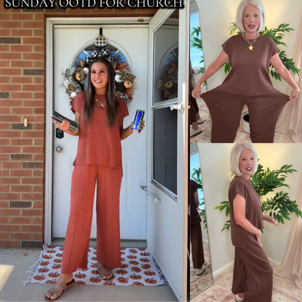 Women's Effortless Knit Wide-Leg 2-Piece Set