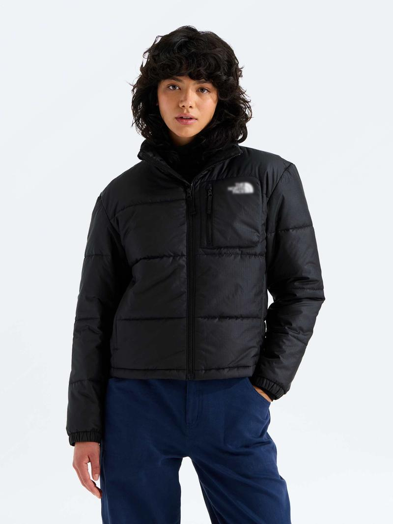 🧥 Women's Insulated Zip-Up Jacket – Wind-Resistant Water-Repellent Winter Coat