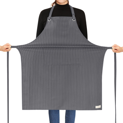Stripe Stretch Apron Chef Aprons for Men with 2 Pockets Waterproof