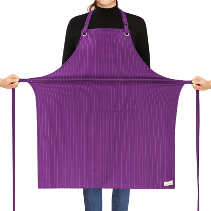 Stripe Stretch Apron Chef Aprons for Men with 2 Pockets Waterproof