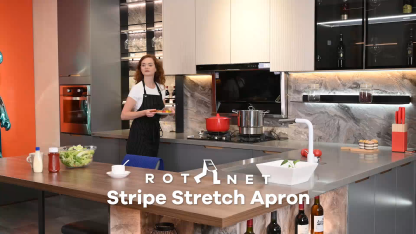 Stripe Stretch Apron Chef Aprons for Men with 2 Pockets Waterproof