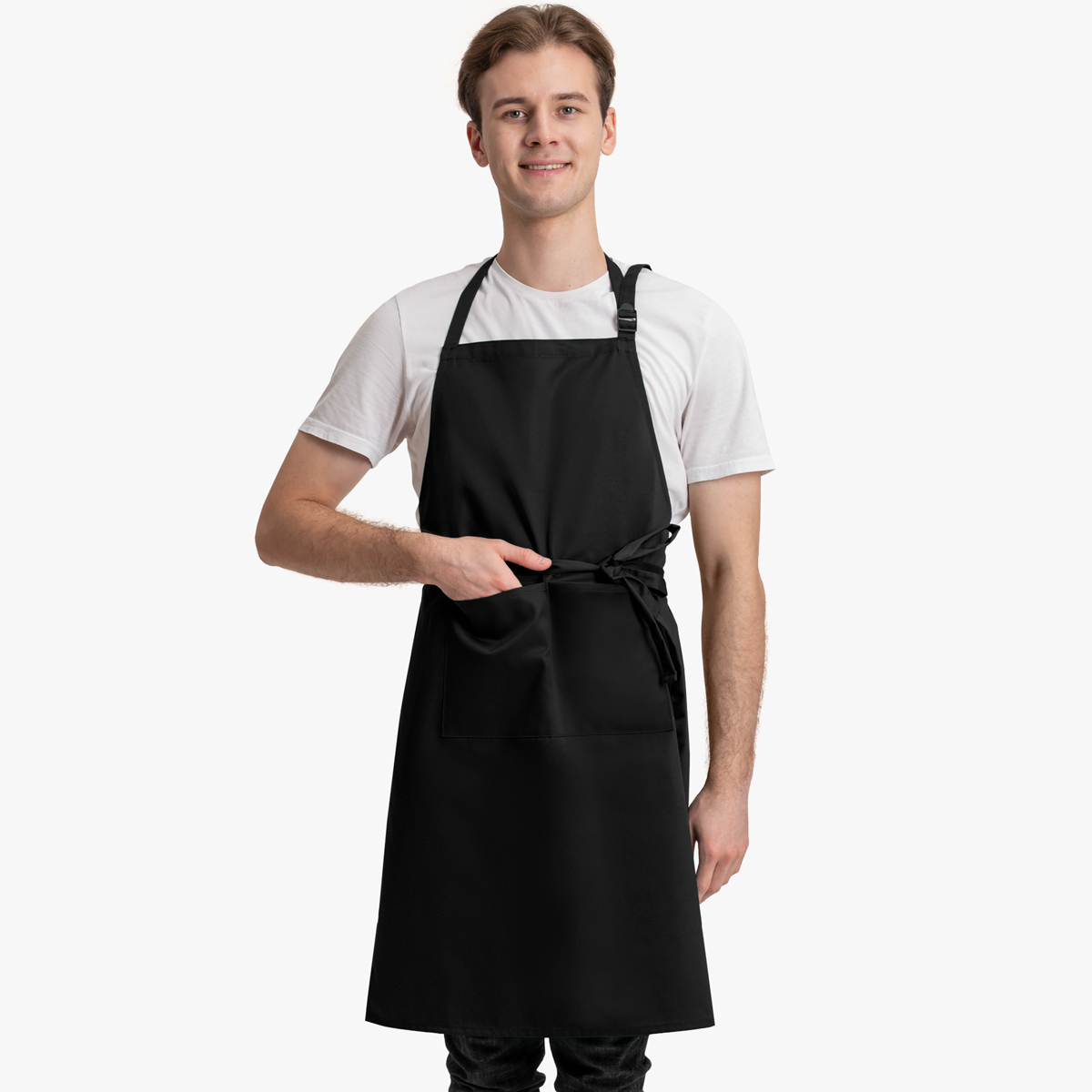 Rotanet Extra Large Adjustable Water & Oil Resistant Cooking Kitchen Chef Bib Apron with 2 Pockets