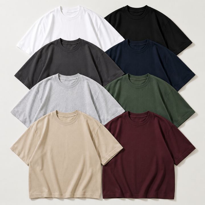 Eight oversized T-shirts in Everyday Mix assortment