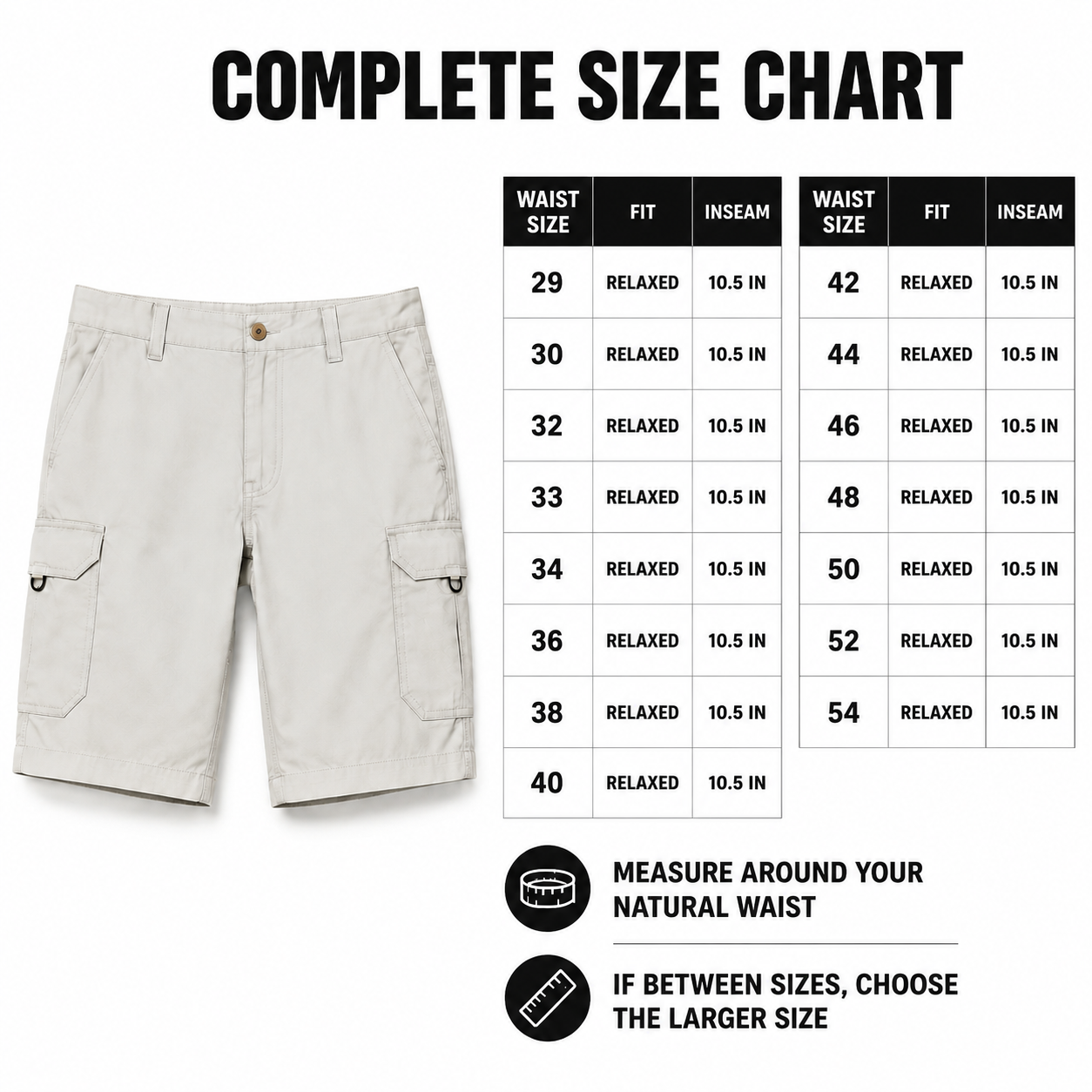Men's 10.5-Inch Stretch Cargo Shorts – 4-Pack & 8-Pack