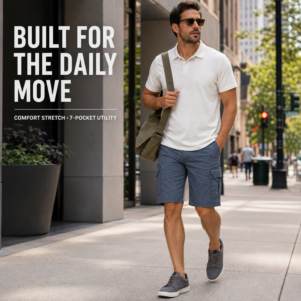 Men's 10.5-Inch Stretch Cargo Shorts – 4-Pack & 8-Pack