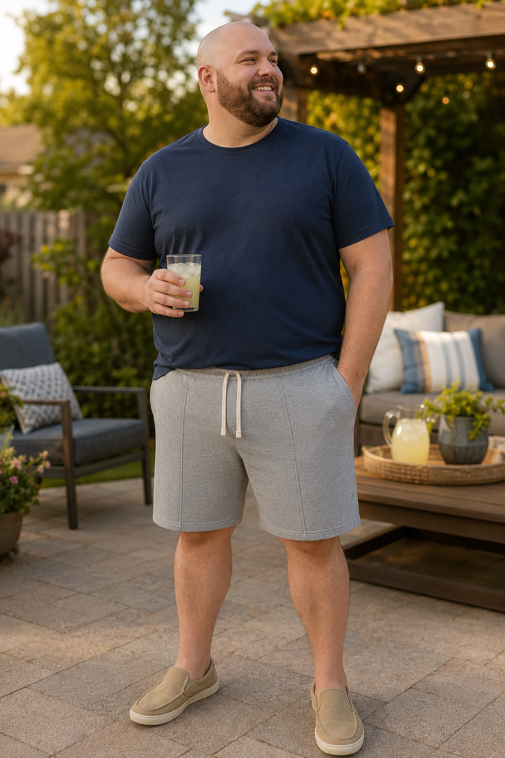 Men's Cotton-Blend Fleece Drawstring Shorts – 4/6/8-Pack