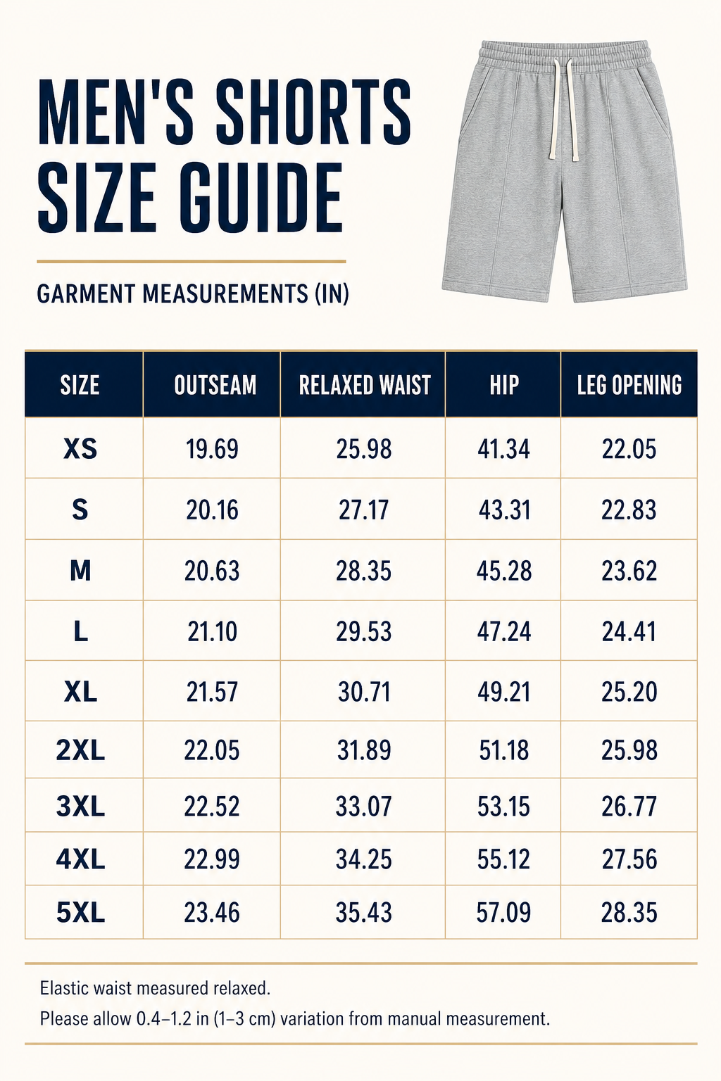 Men's Cotton-Blend Fleece Drawstring Shorts – 4/6/8-Pack