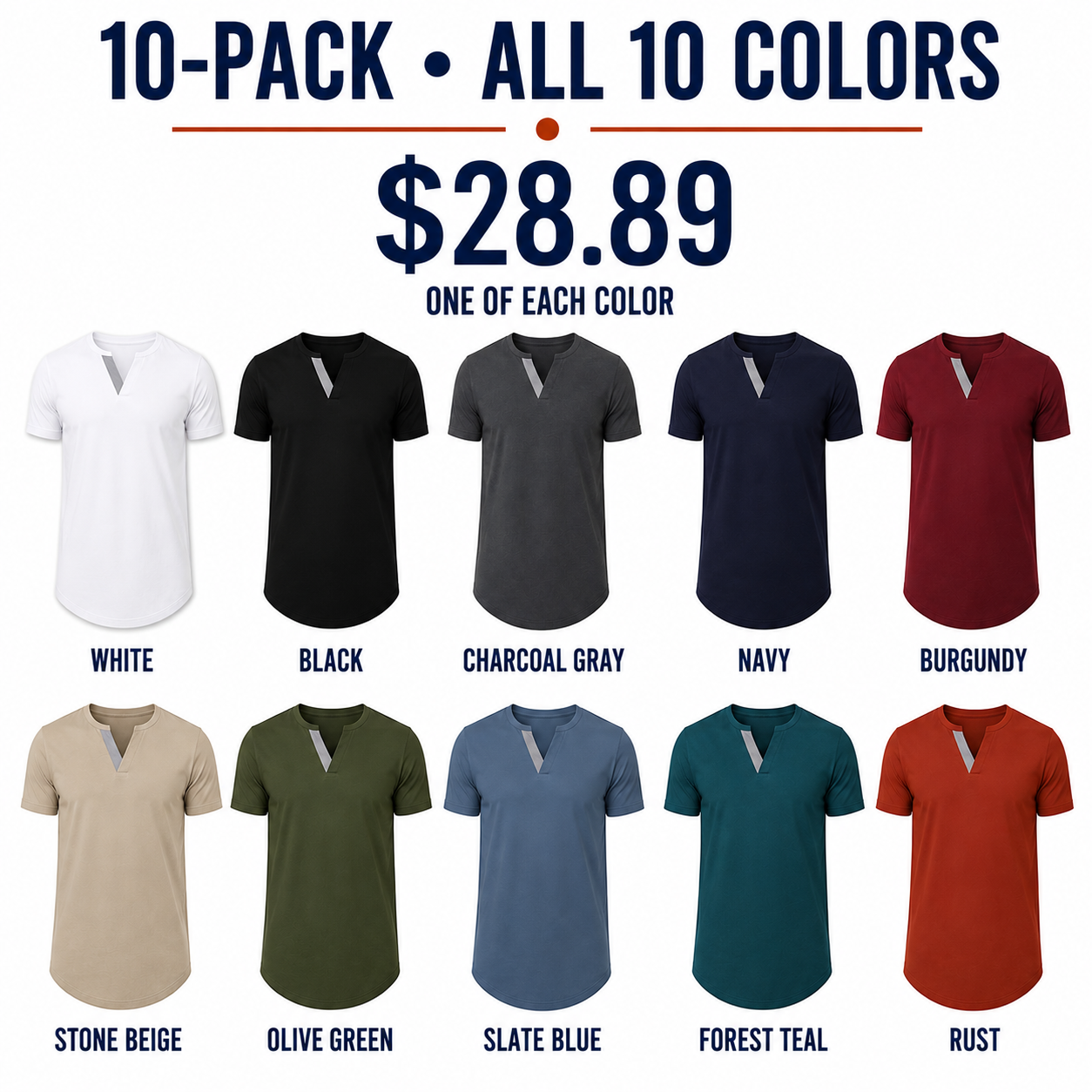10-Pack All 10 Colors at $28.89