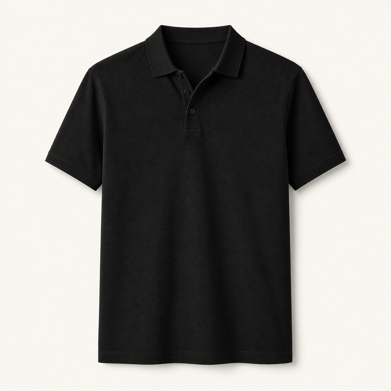 Men's classic pique polo shirt in black