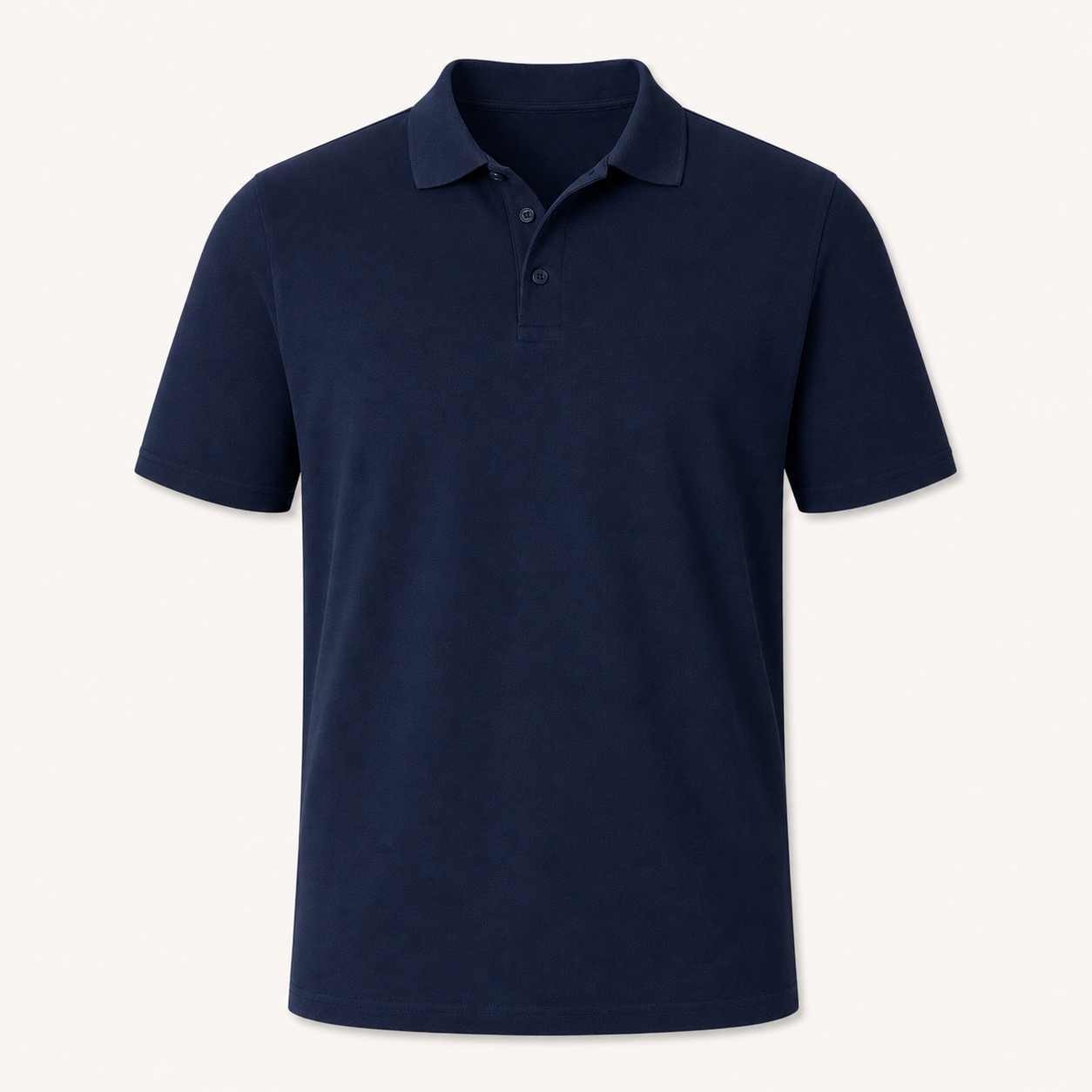 Men's classic pique polo shirt in navy