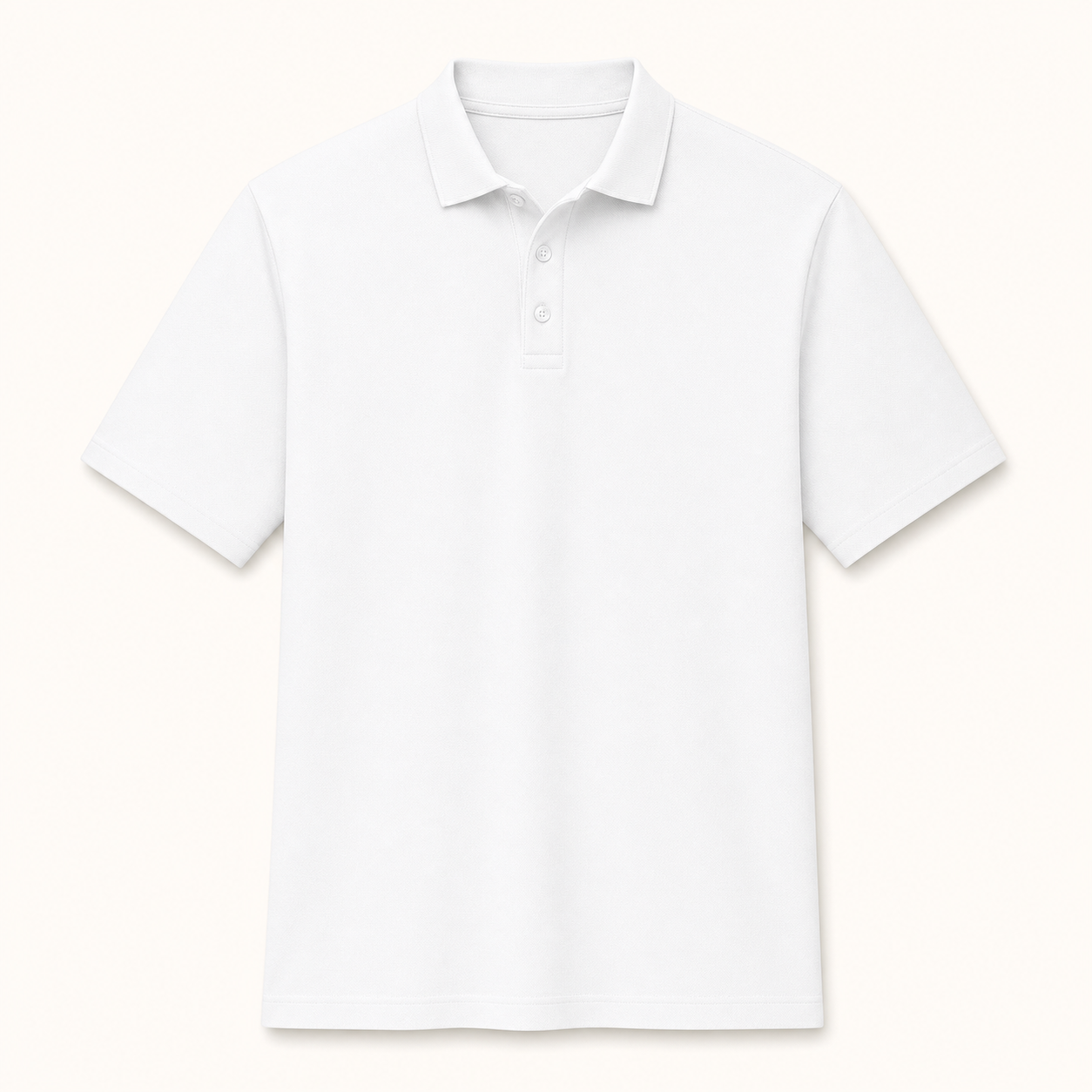 Men's classic pique polo shirt in white