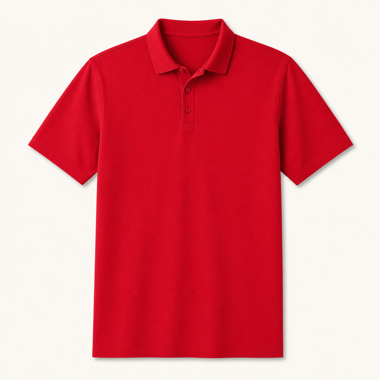Men's classic pique polo shirt in red