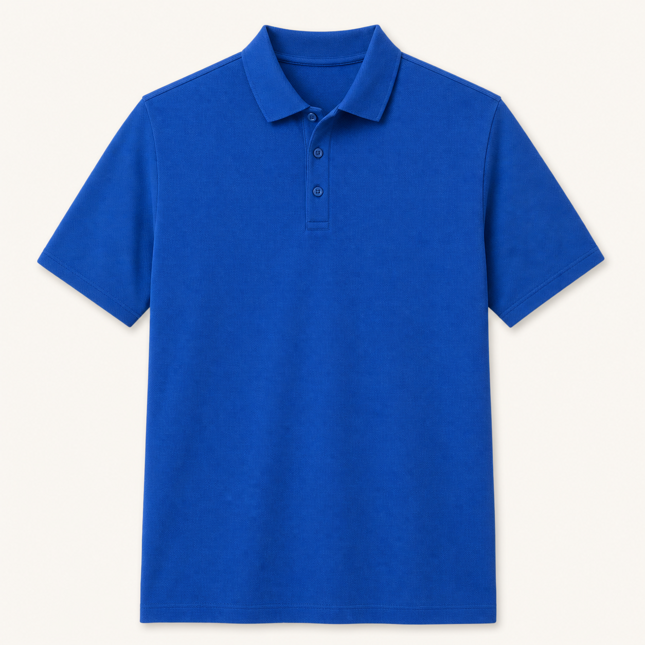Men's classic pique polo shirt in royal blue