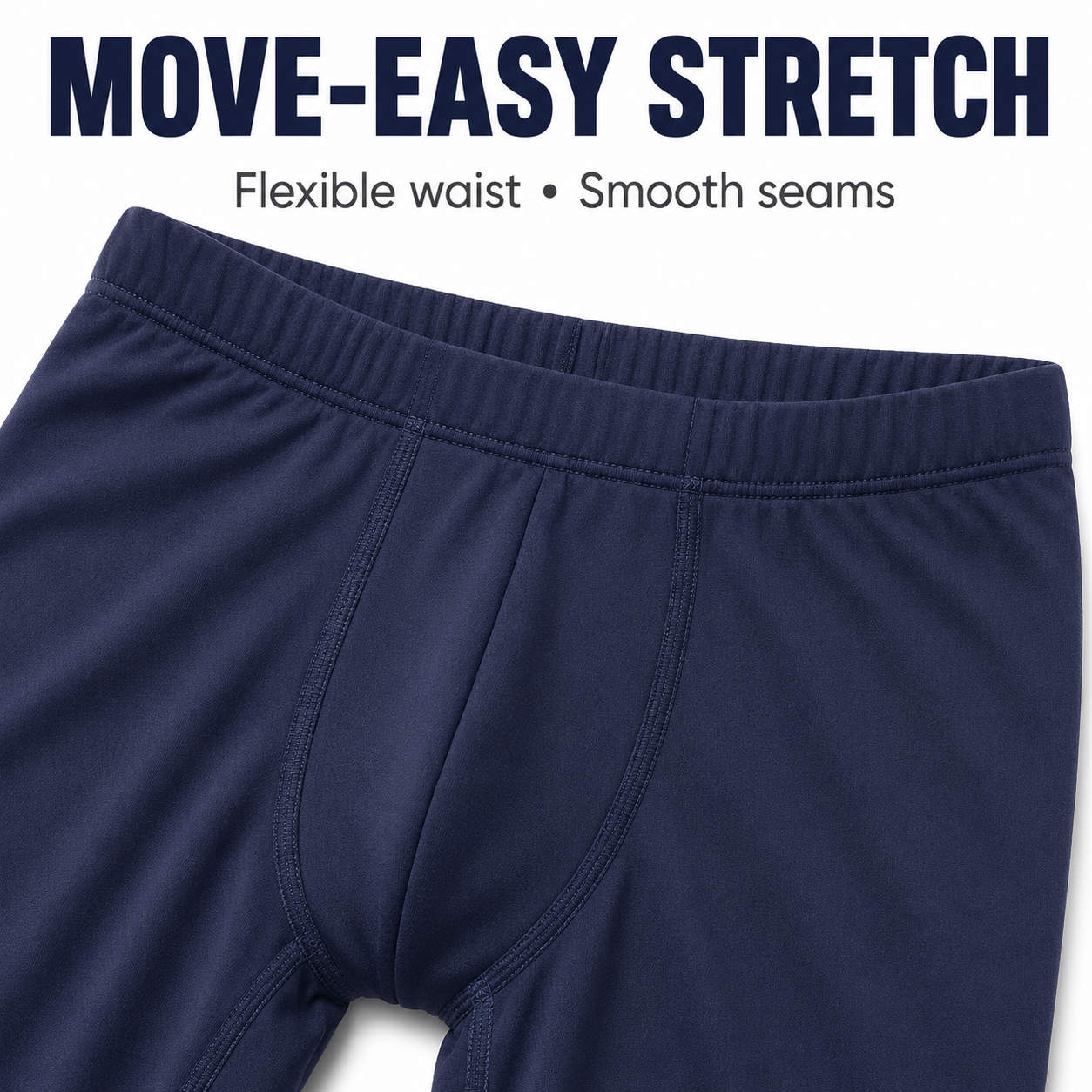 Elastic waistband and flat seam construction detail