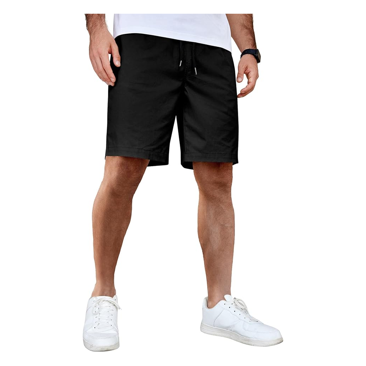 Men's 9-inch drawstring shorts in black
