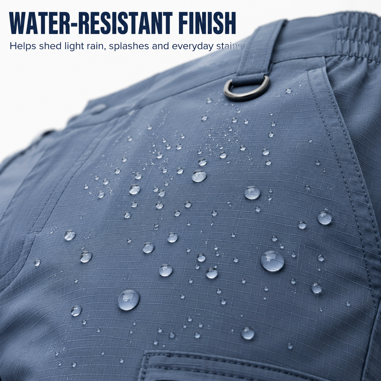 Water-resistant and quick-dry ripstop fabric demonstration