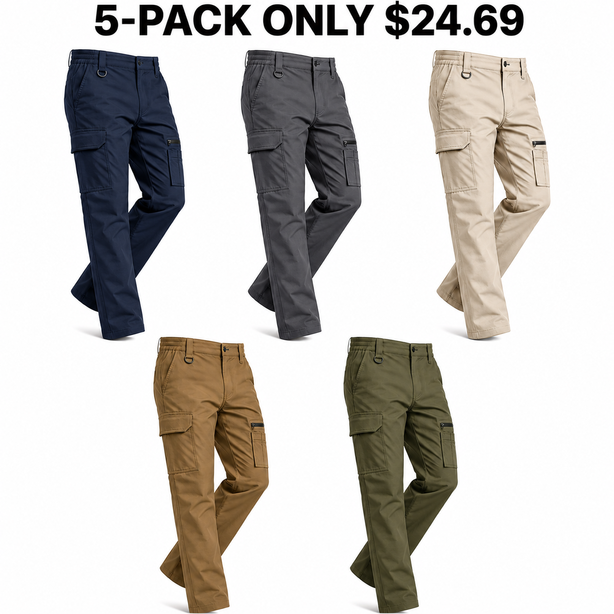 5-Pack Field Rotation lightweight stretch pants, Only $24.69